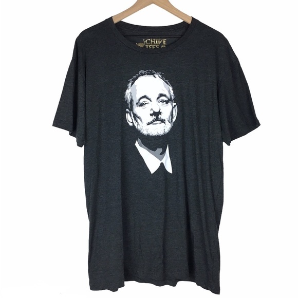CHIVE TEES Bill Murray Graphic T Shirt Heathered Charcoal Dark Grey Soft Size XL - Picture 1 of 7